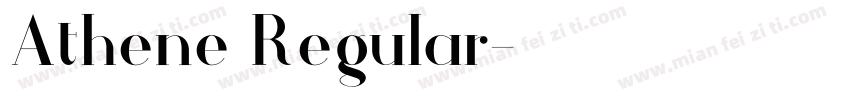 Athene Regular字体转换